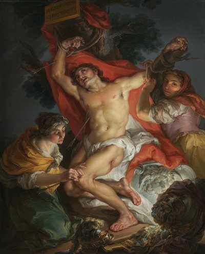 Saint Sebastian Tended by Saint Irene by Vicente Lopez y Portana